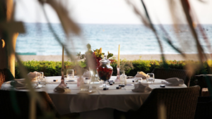 Le café de la plage à Piana