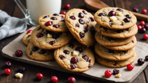découvrez comment préparer des cookies savoureux au chocolat blanc et aux cranberries avec cette recette facile et délicieuse. parfait pour une pause gourmande !
