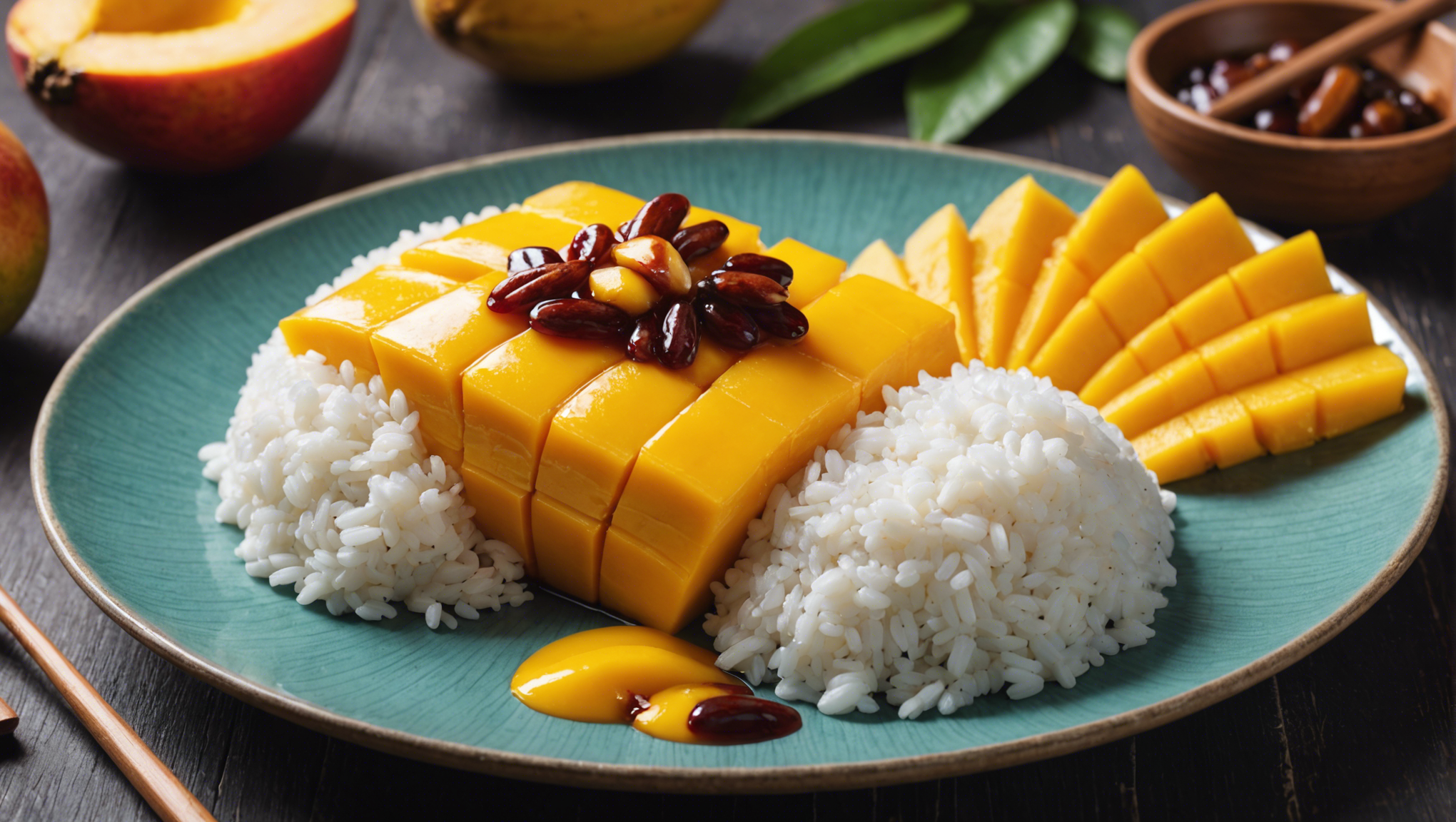 découvrez comment préparer un délicieux dessert de mango sticky rice avec notre recette facile et savoureuse. régalez-vous avec ce dessert thaïlandais traditionnel à base de riz gluant, de mangue sucrée et de lait de coco onctueux.
