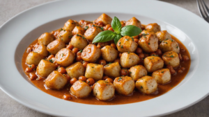 découvrez comment préparer un délicieux plat de gnocchis à la sauce au bleu d'auvergne avec cette recette facile et savoureuse !