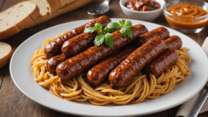 découvrez comment préparer un délicieux plat de pâtes aux merguez avec cette recette facile à réaliser et pleine de saveurs pour régaler vos convives.