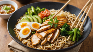 découvrez comment préparer un délicieux plat de ramen au poulet grâce à notre recette facile et savoureuse. réalisez un bouillon maison et apprenez à mariner le poulet pour une explosion de saveurs japonaises.
