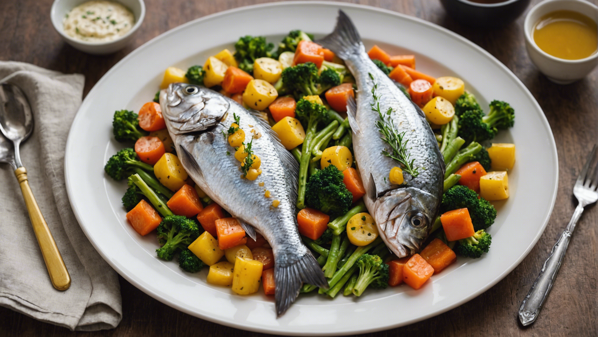 découvrez comment préparer un délicieux plat de poisson aux petits légumes au four grâce à notre recette simple et savoureuse.