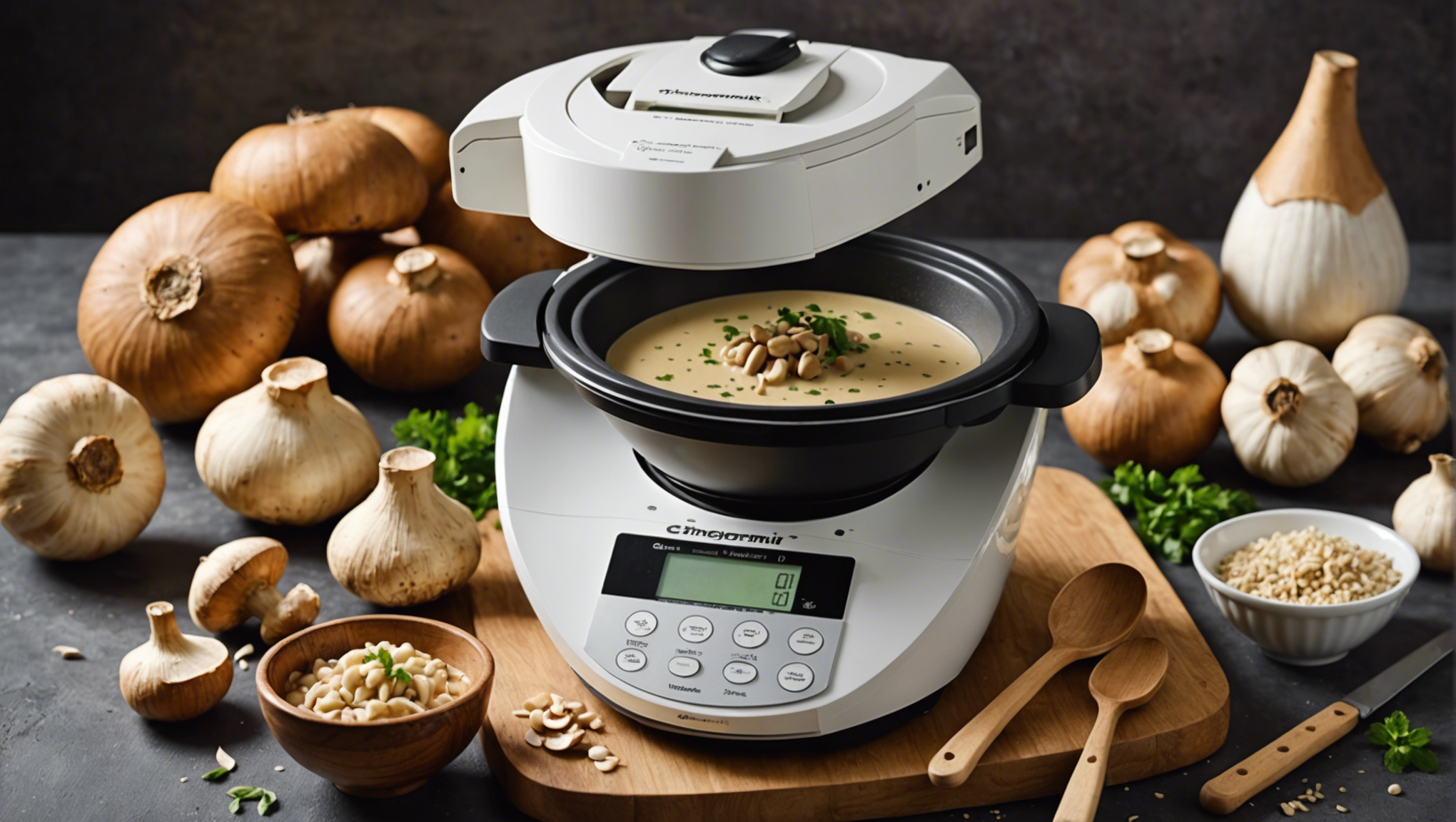 découvrez comment préparer facilement un velouté de champignons délicieux avec votre thermomix grâce à cette recette simple et savoureuse.