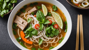 découvrez comment préparer une délicieuse soupe pho vietnamienne chez vous avec cette recette facile et savoureuse. savourez les saveurs authentiques de la cuisine vietnamienne avec notre guide étape par étape.