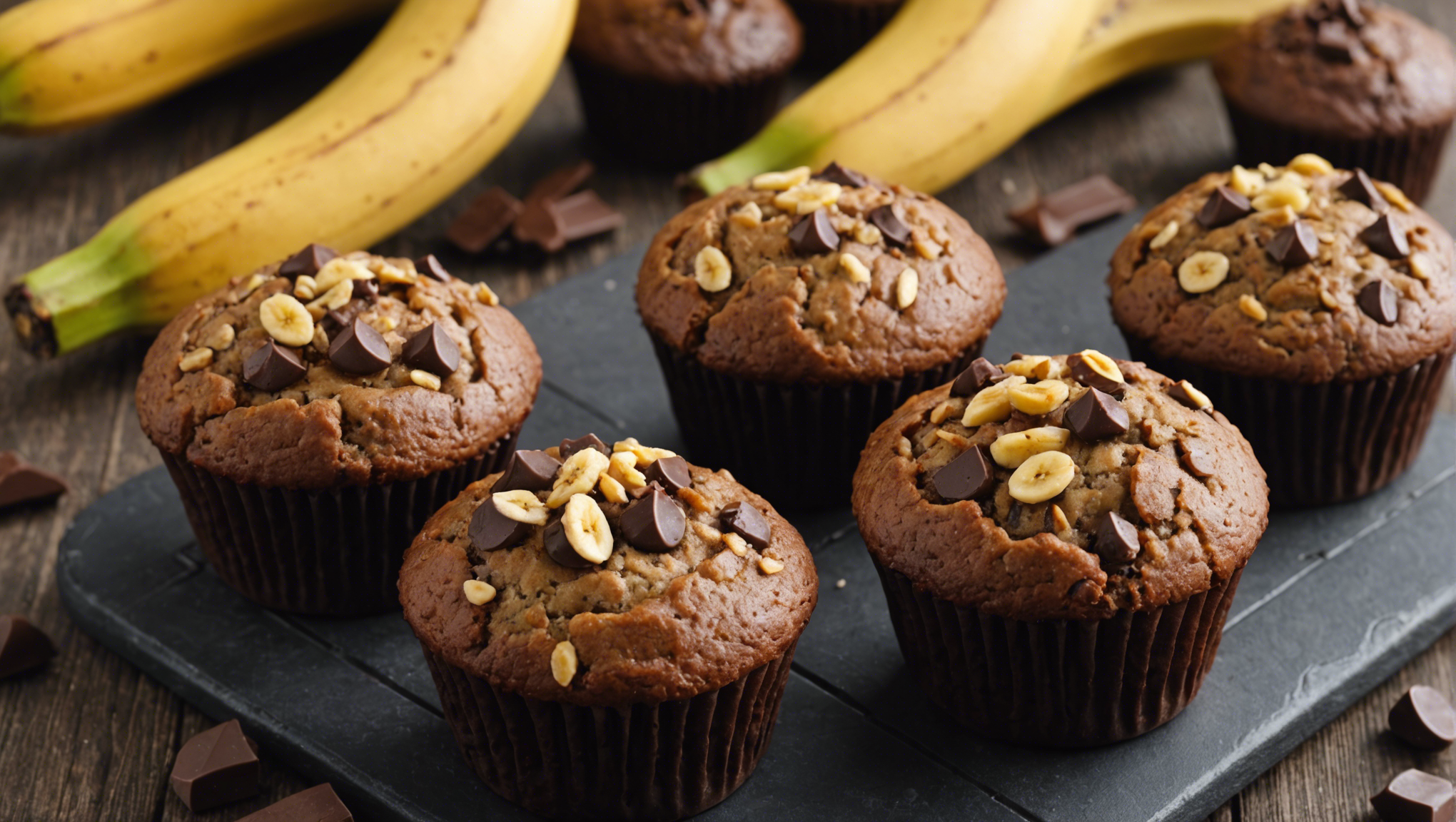 découvrez comment préparer de délicieux muffins bananes/pépites de chocolat grâce à cette recette facile et gourmande. à vos fourneaux !