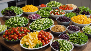 découvrez nos astuces pour réussir un buffet de salades variées et colorées, idéal pour un repas léger et savoureux. des recettes fraîches et originales à partager avec vos convives !