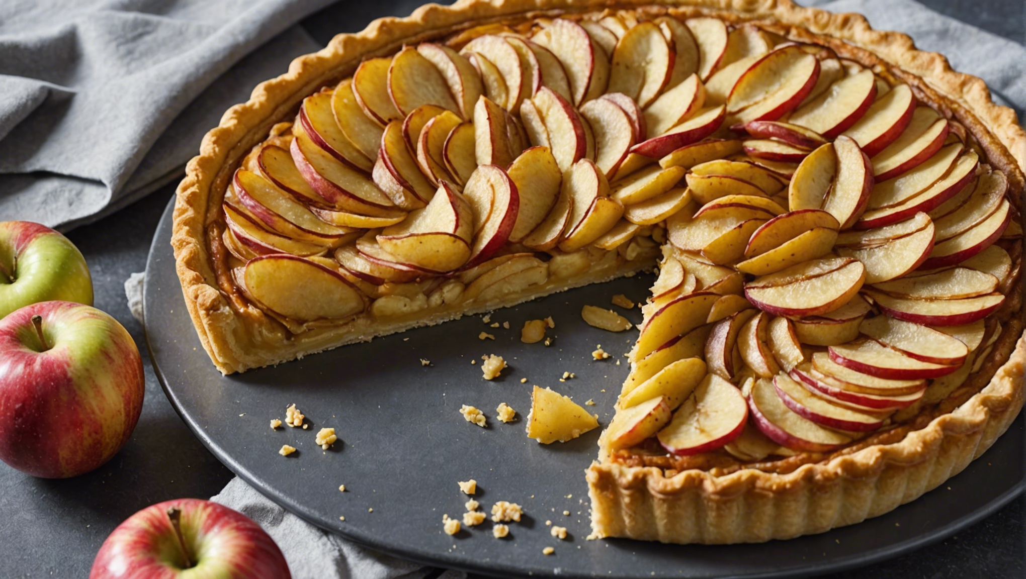 découvrez la recette inratable d'une tarte aux pommes délicieusement croustillante, préparée avec une pâte sablée au thermomix. un dessert gourmand et facile à réaliser qui ravira vos papilles !