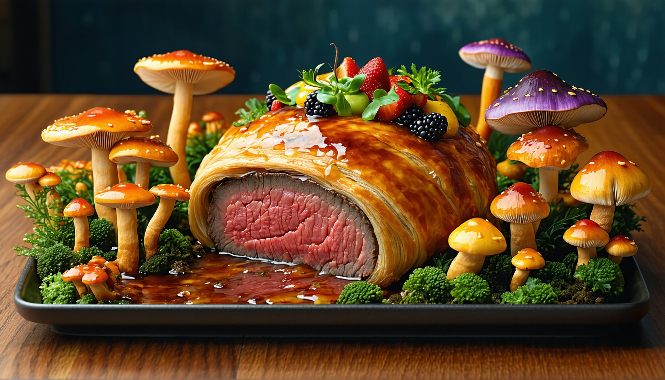 découvrez notre recette audacieuse du bœuf wellington revisité en australie, mettant en vedette des champignons toxiques. une expérience culinaire controversée qui suscite débat et curiosité. oserez-vous essayer cette création unique ?