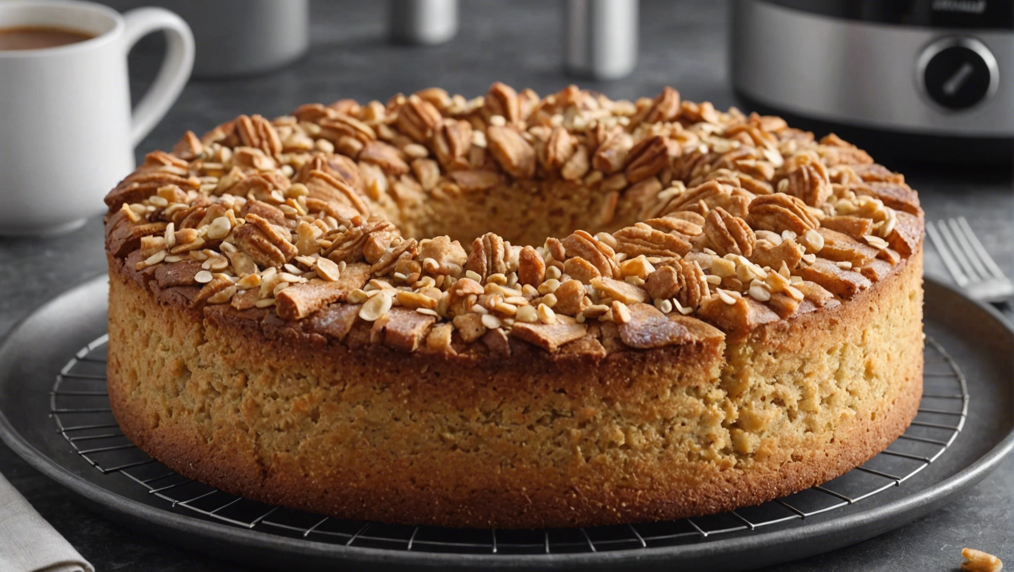 découvrez une recette savoureuse de gâteau croustillant aux céréales à réaliser facilement avec votre airfryer. un délice croustillant à déguster en famille ou entre amis !