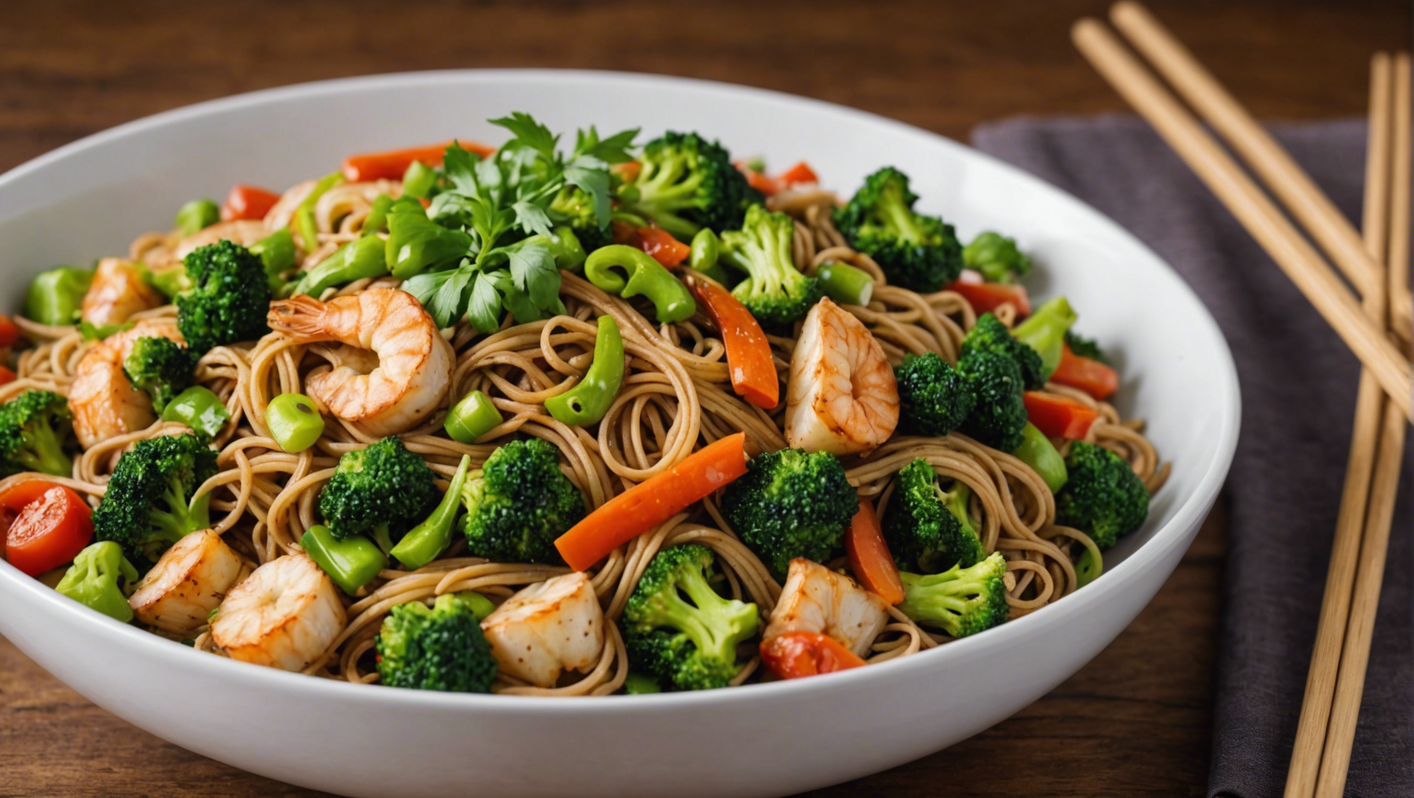 découvrez la recette facile pour préparer de délicieuses nouilles chinoises sautées aux légumes. un plat savoureux et coloré, idéal pour un repas équilibré et gourmand.