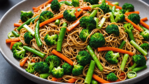 découvrez la recette facile des délicieuses nouilles chinoises sautées aux légumes. un plat savoureux et équilibré à déguster en famille ou entre amis !