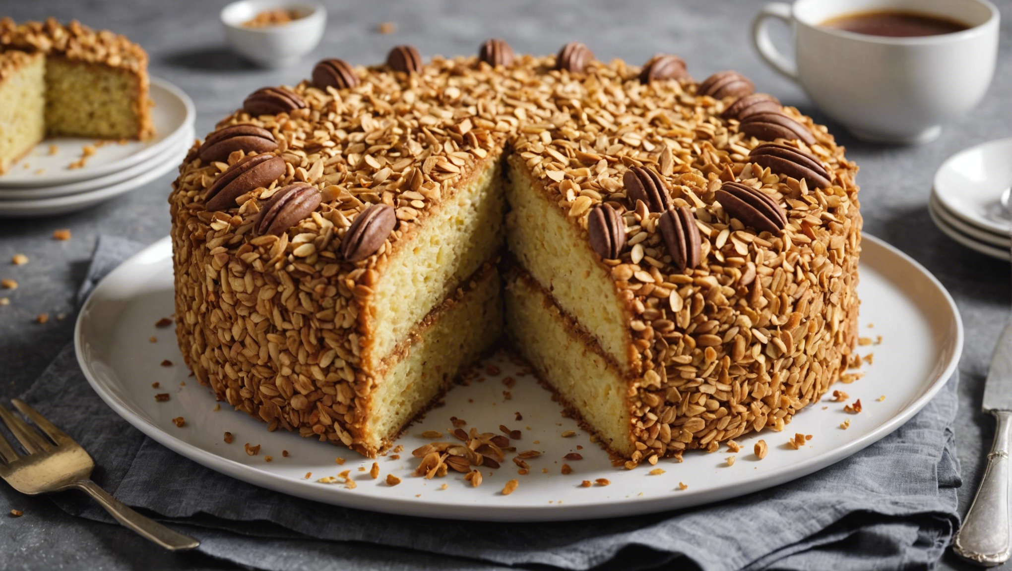 découvrez la recette inratable du gâteau flocon d'avoine : une explosion de saveurs à déguster, des ingrédients simples pour un délice incomparable.