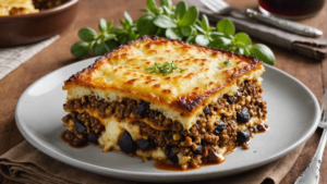 découvrez la recette inratable d'une succulente moussaka maison, un plat traditionnel aux saveurs méditerranéennes, à déguster en famille ou entre amis.