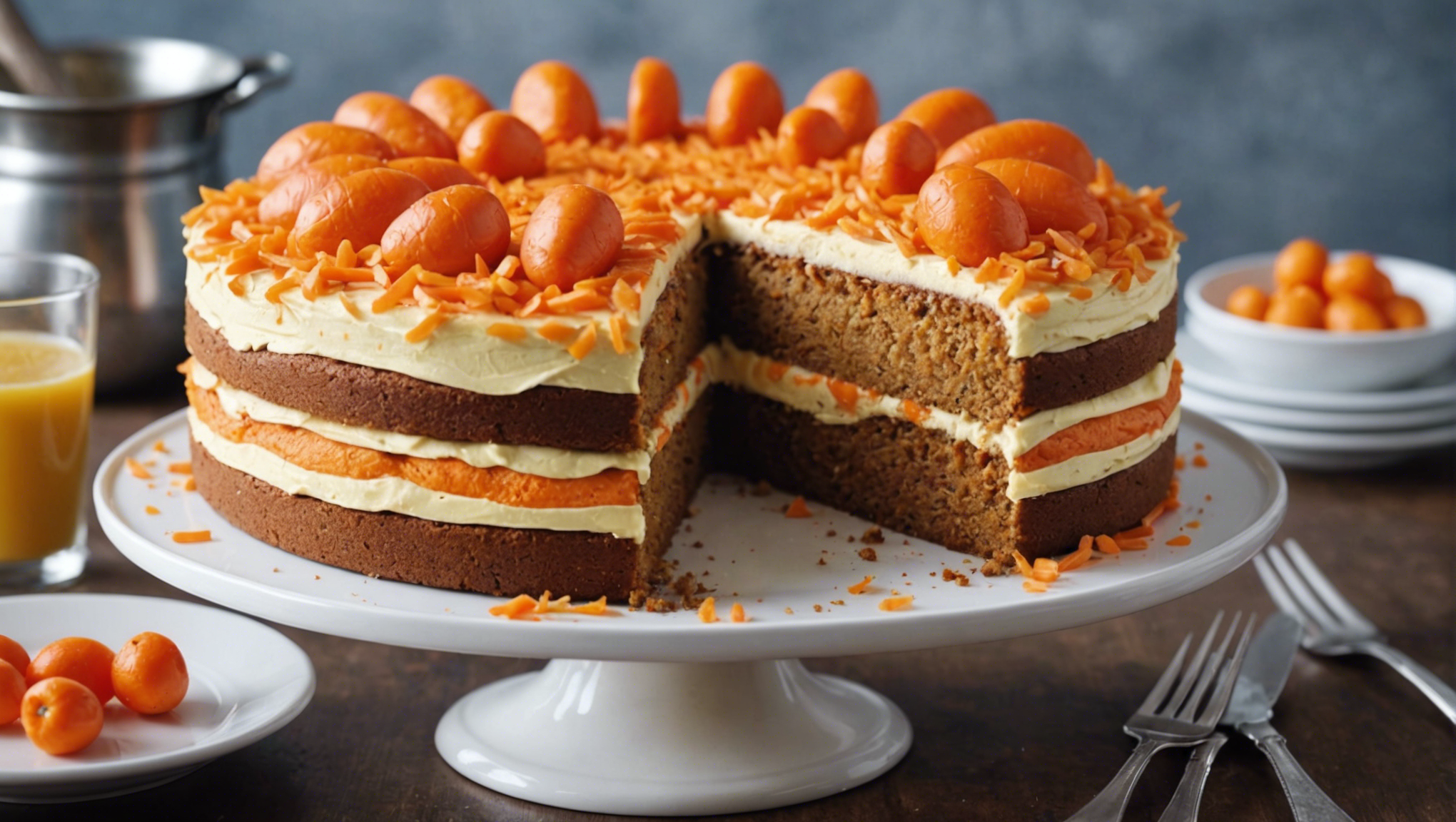 découvrez la recette secrète d'un incroyable gâteau à étages aux carottes, un dessert gourmand et savoureux à partager en famille ou entre amis.
