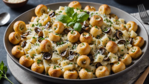 découvrez la recette ultime des gnocchis, un mariage parfait entre champignons et parmesan. savourez ce plat italien authentique et délicieusement parfumé.