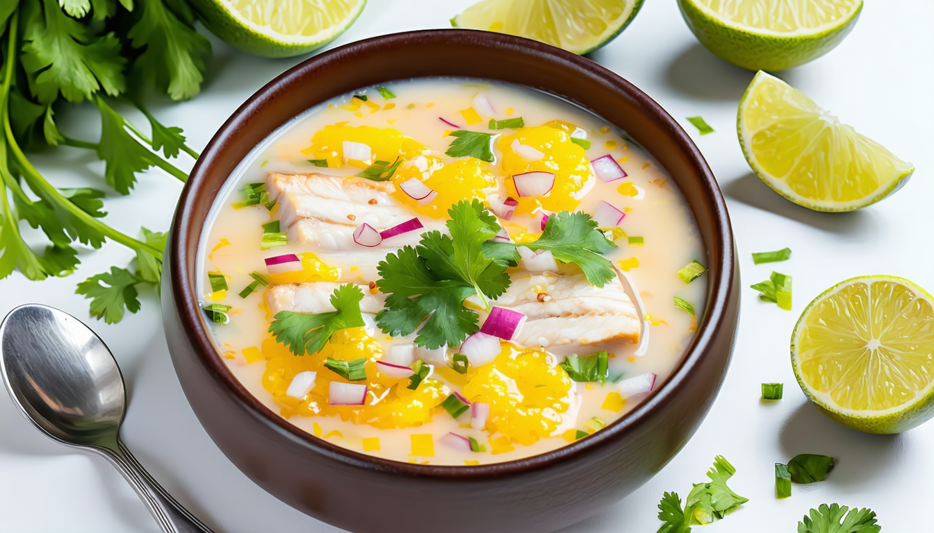 découvrez la recette traditionnelle du 'leche de tigre', un plat péruvien savoureux idéal pour fêter l'arrivée du soleil. savourez cette marinade de poisson pleine de fraîcheur, d'agrumes et d'épices qui éveillera vos papilles et apportera une touche d'exotisme à vos repas. parfait pour l'été!