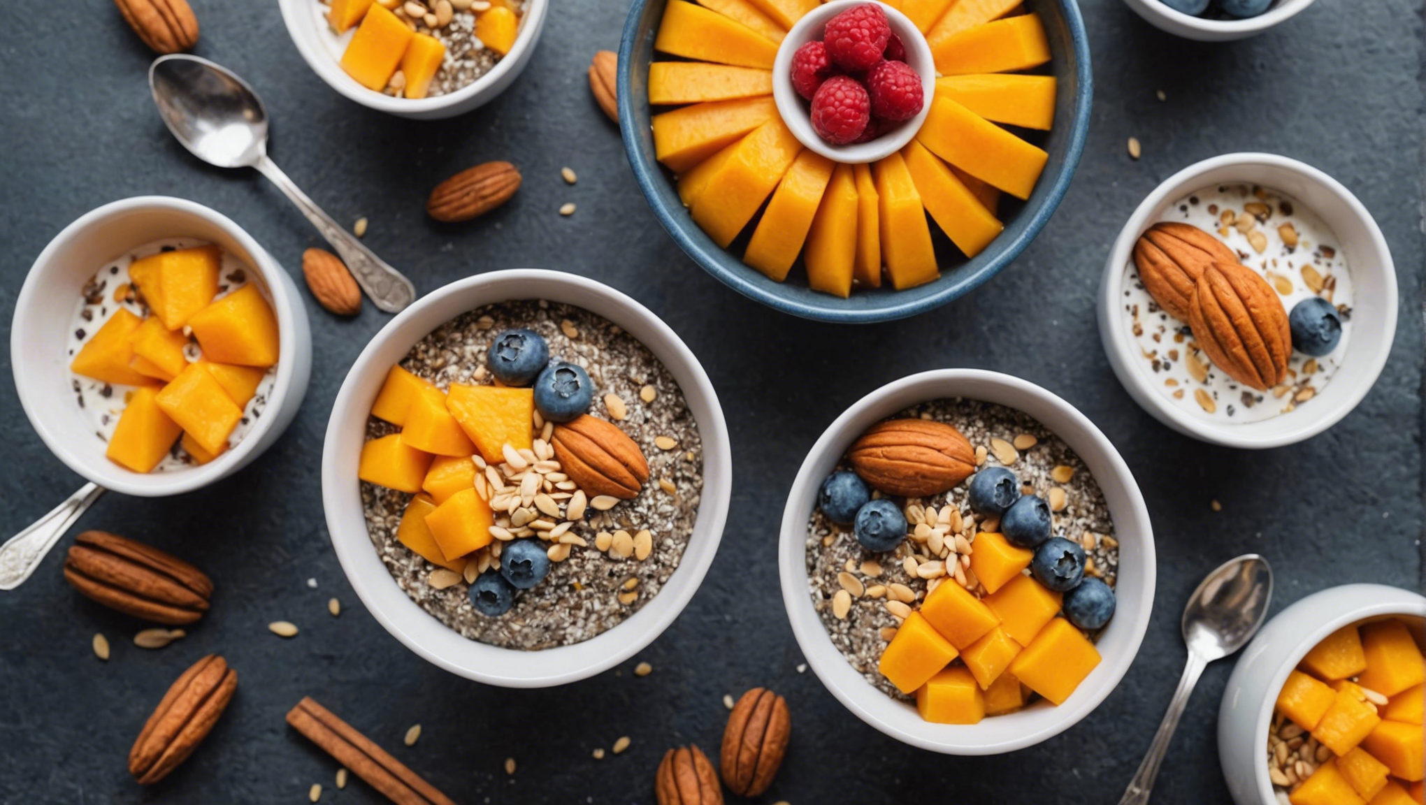 découvrez une délicieuse recette de dessert aux graines de chia, lait de coco et mangues pour un dessert exotique et équilibré à réaliser facilement chez vous !