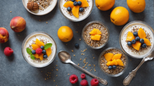 découvrez la recette pour réaliser un délicieux dessert aux graines de chia, lait de coco et mangues. un dessert frais équilibré et onctueux à déguster sans modération !