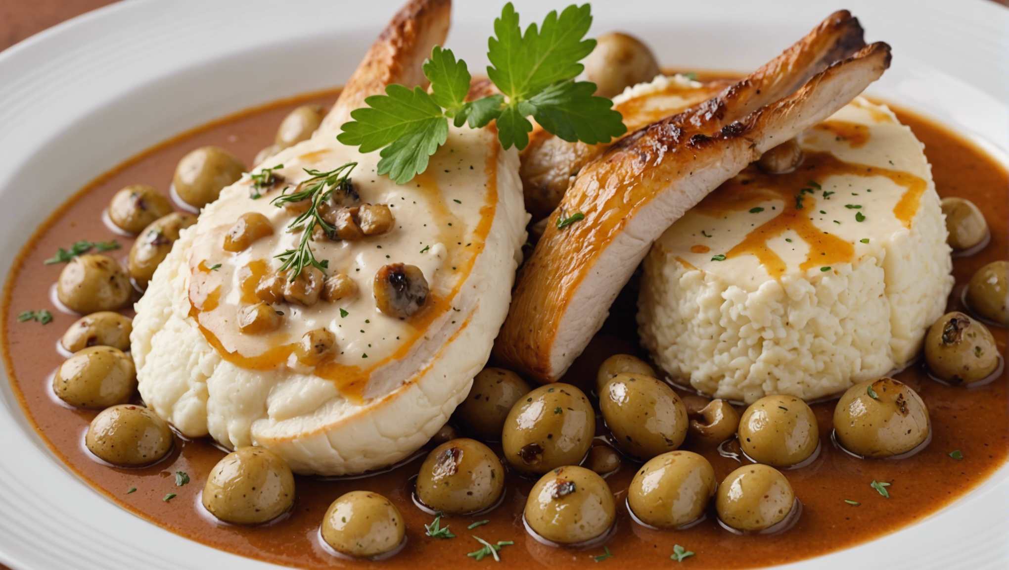 découvrez une recette facile pour mijoter un délicieux lapin dans une sauce onctueuse au vin blanc, crème fraîche et champignons. un plat savoureux qui ravira vos convives.