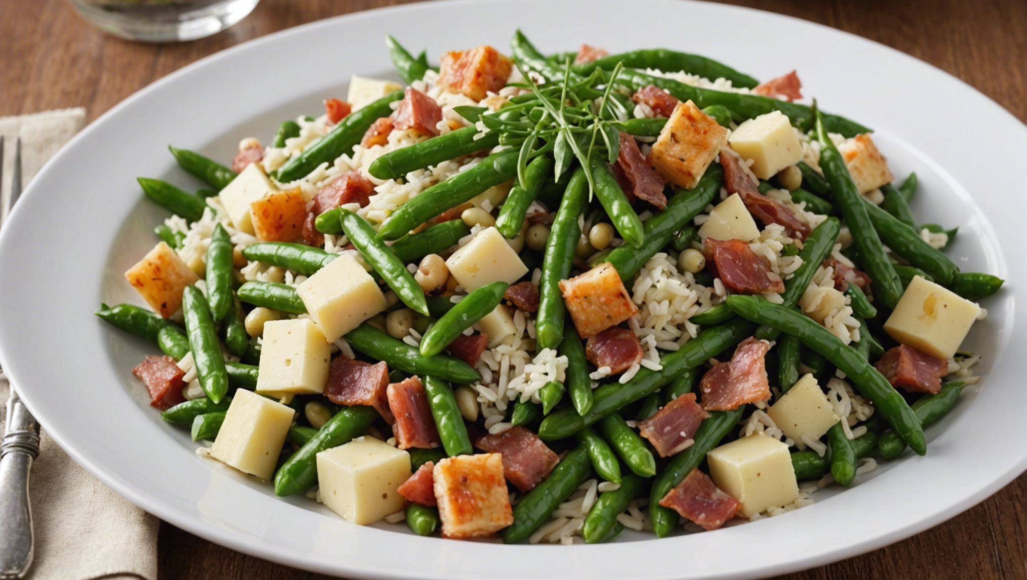découvrez une recette gourmande de riz aux haricots verts, lardons et gruyère pour un plat savoureux et réconfortant, idéal pour vos repas en famille ou entre amis.