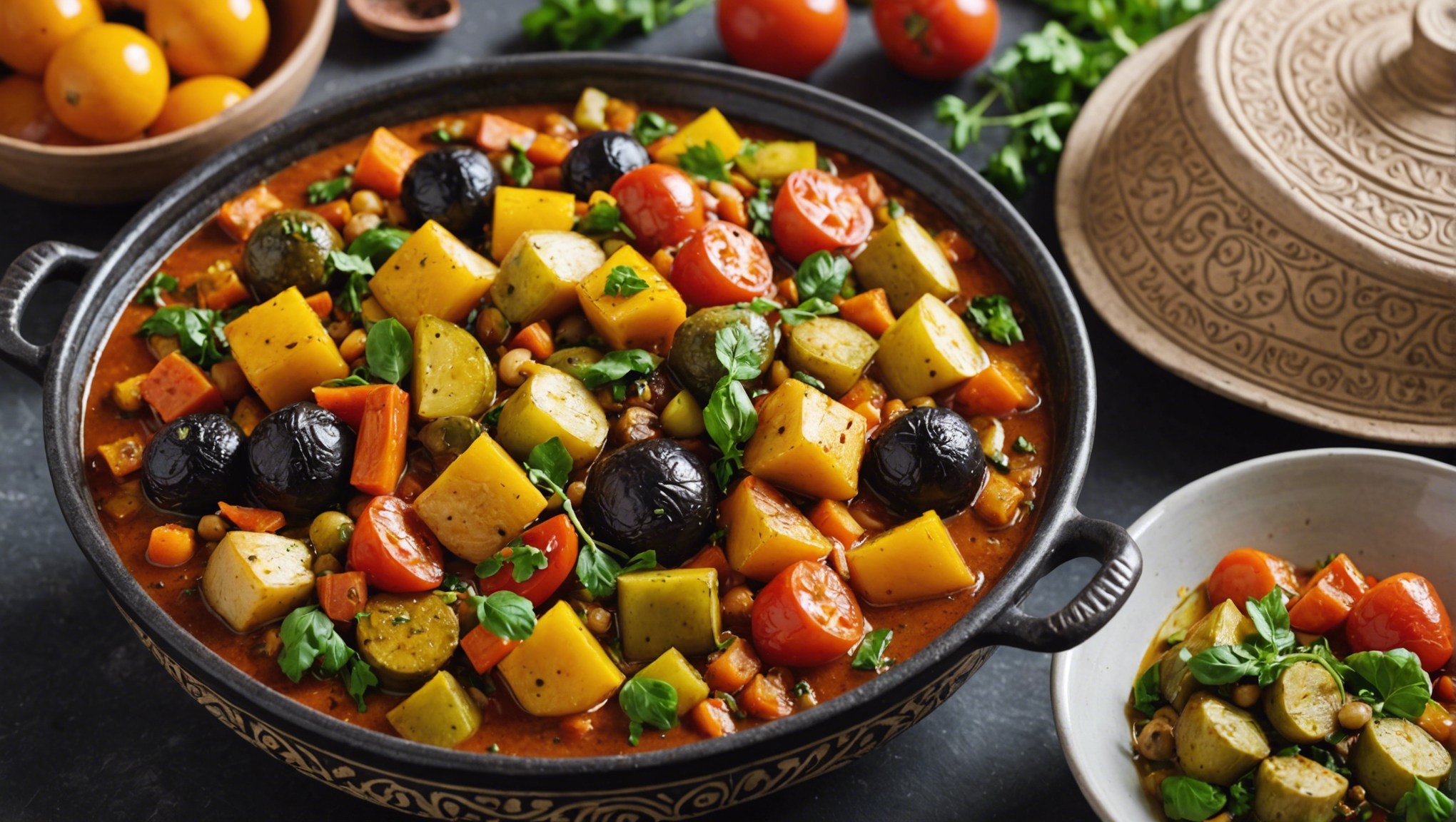 découvrez la délicieuse recette du tajine de légumes au four, un plat savoureux et parfumé à déguster absolument.