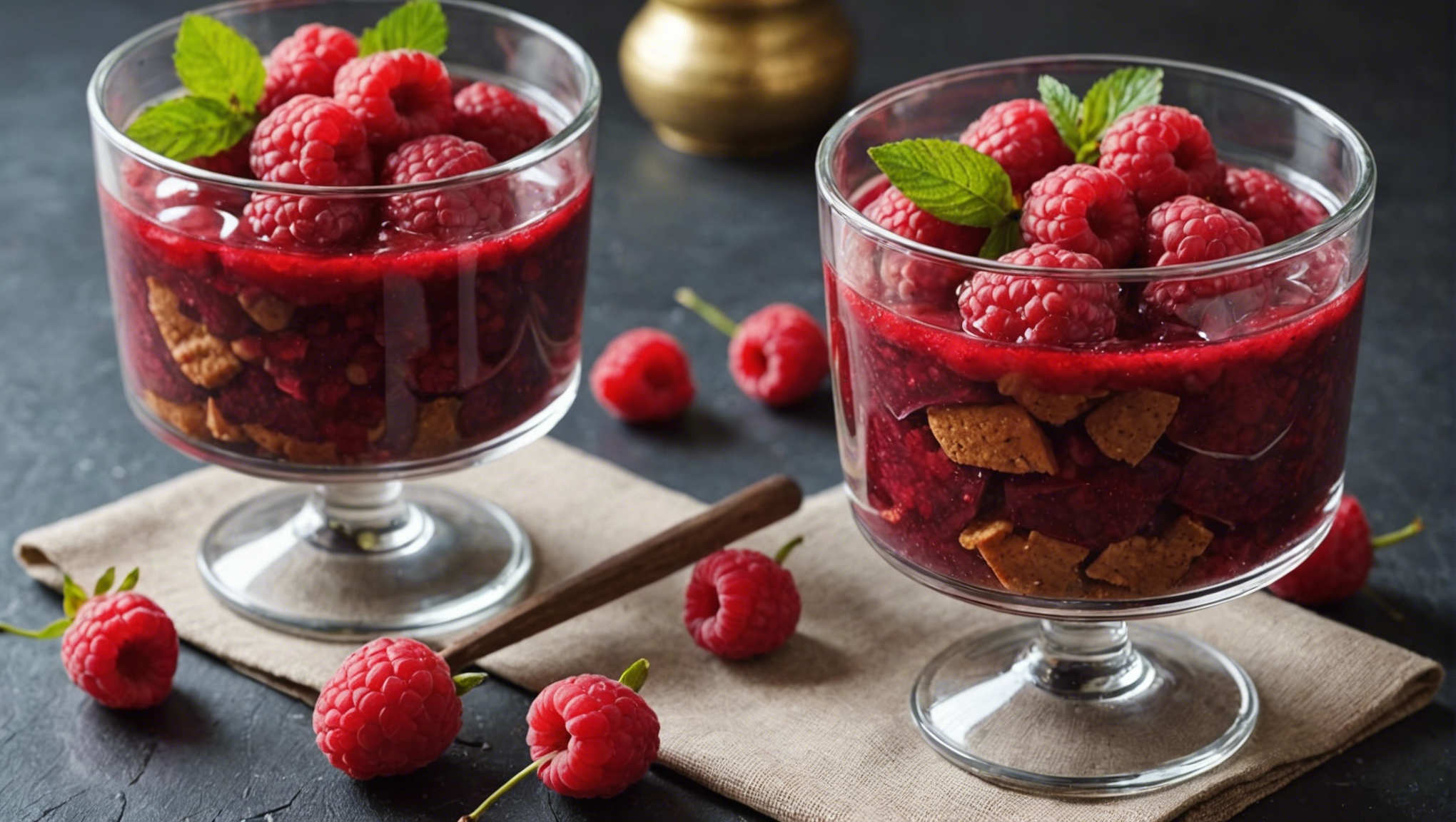découvrez une recette de verrines gourmandes aux framboises et spéculoos, un dessert délicieux à déguster sans modération. facile à préparer et tellement savoureux !